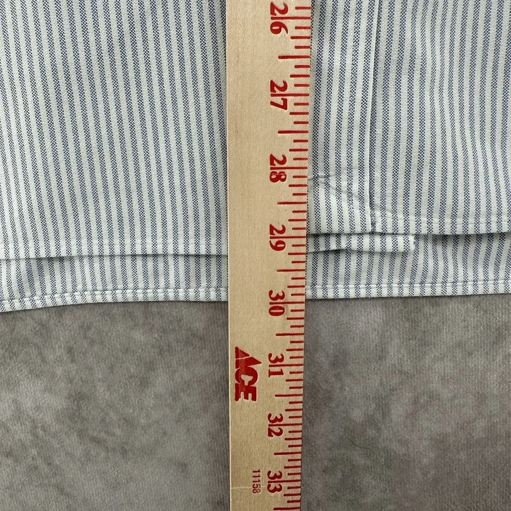 Vintage Ralph Lauren 2XL Classic Fit Blue White Stripe Polo Horse Shirt